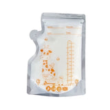 pour spout breast milk storage bag with zip lock