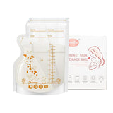 pour spout breast milk storage bag with zip lock